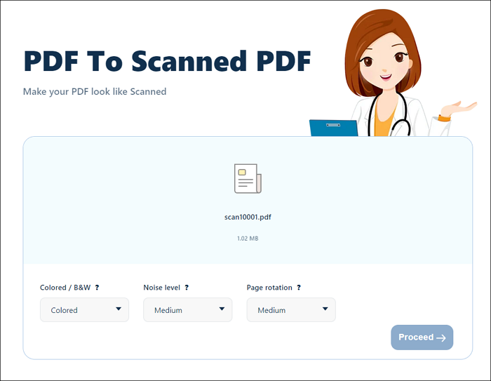 how to make a pdf look scanned