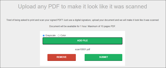 how to make a pdf look scanned