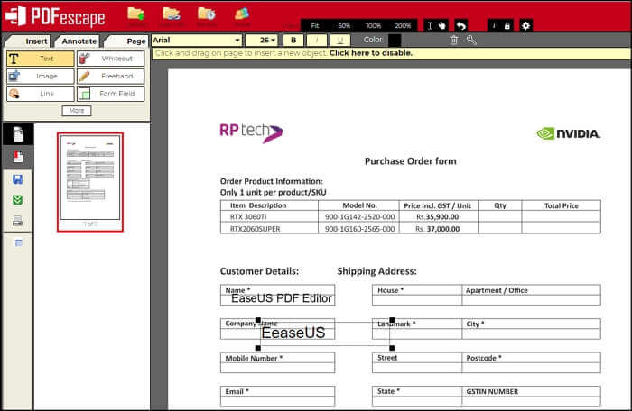 How to Fill Out a PDF Form that is Not Fillable - EaseUS