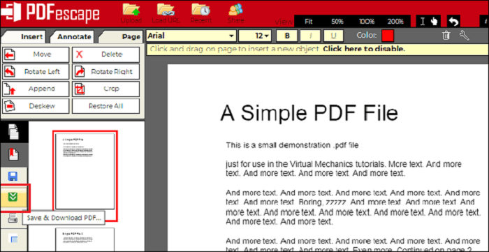 PDFescape - Editor do Windows 10 PDF