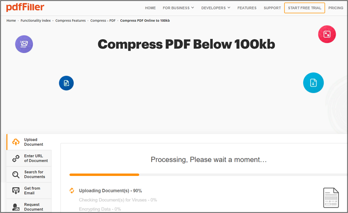 compress pdf online to 100kb