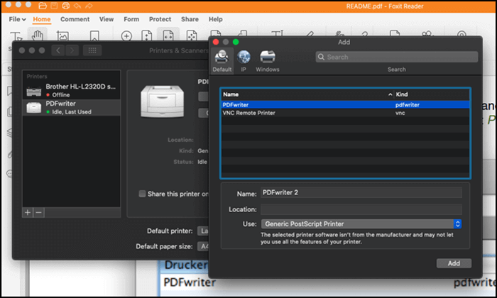 pdfwriter mac folder