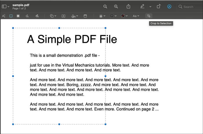 Preview App Crop PDF