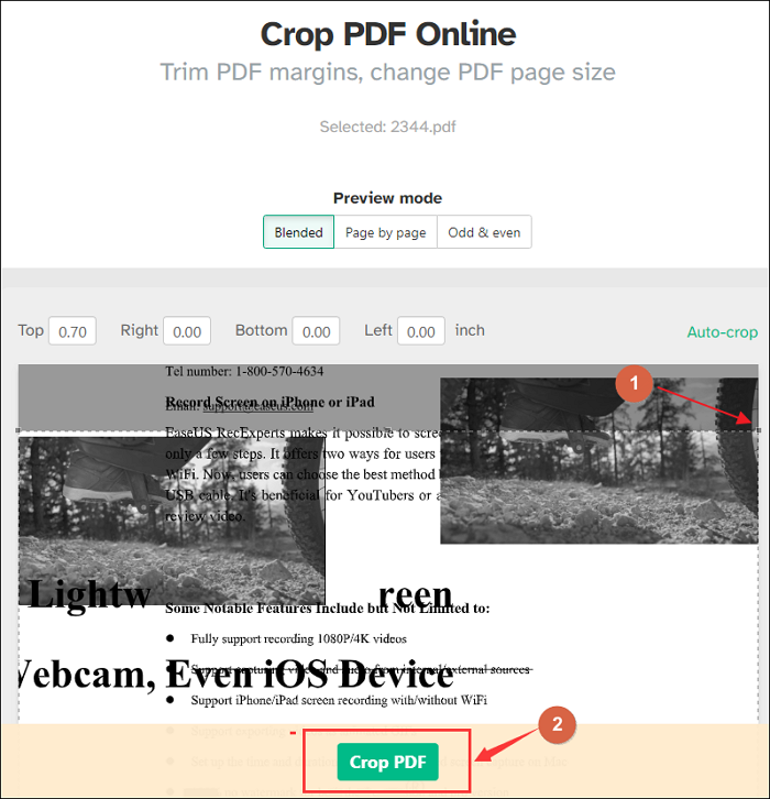 [3 Free Ways] How To Crop PDF Without Acrobat - EaseUS