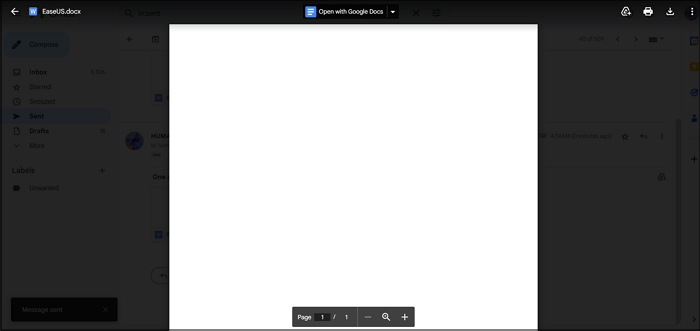 Step 1 to Print Email Attachment with Chrome