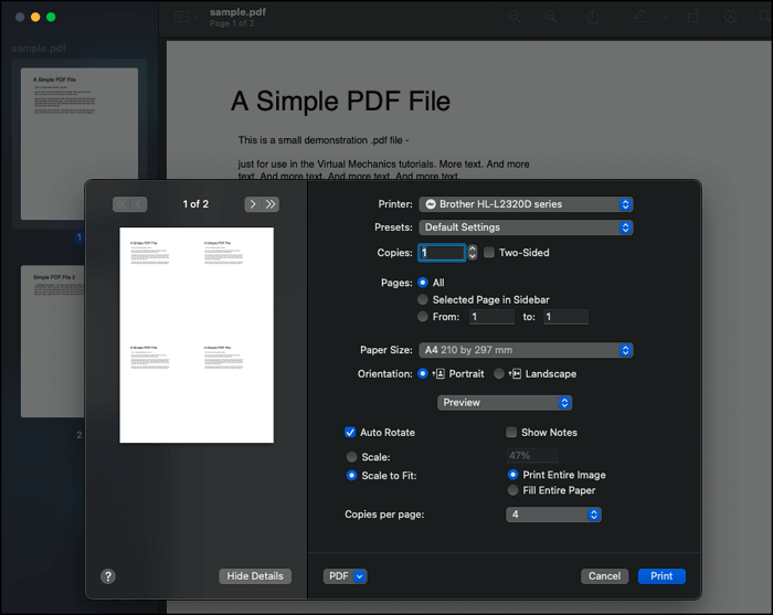 How to Print Multiple Pages on One PDF