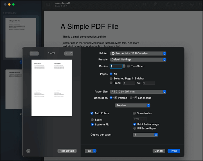 How To Print 2 Pdf Pages On One Page