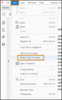 redact text and image