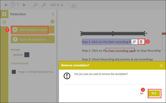how to redact a pdf nitro
