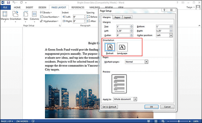 How To Rotate A Pdf Document In Word