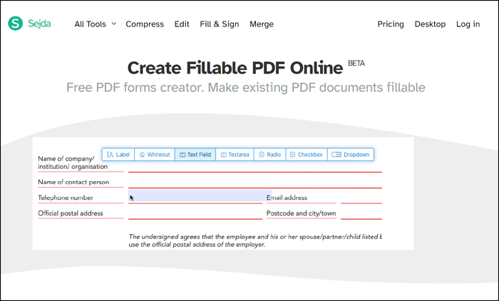 sejda fillable pdf