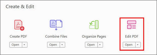 Select the Edit PDF Button