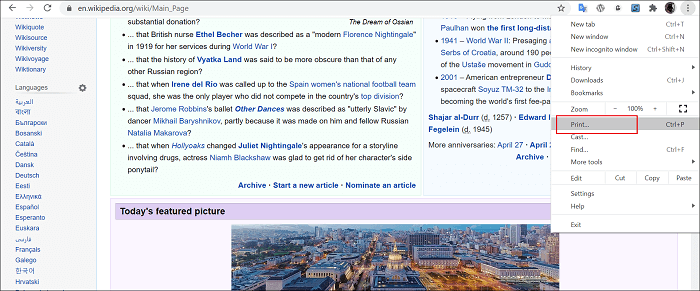 在 Chrome 中列印為 PDF