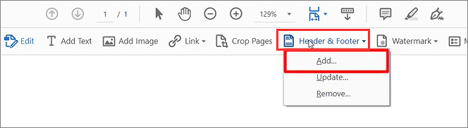 insert page numbers in pdf adobe