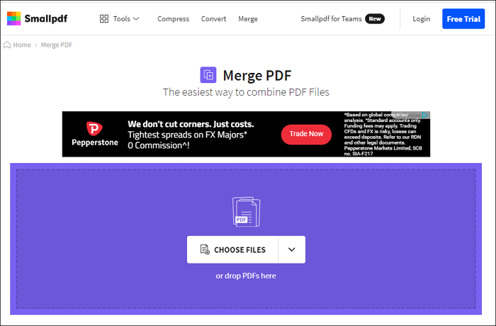 Merge pdf online small pdf