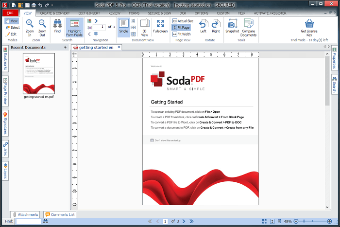 Soda PDF - Chỉnh sửa PDFS trên Windows 10