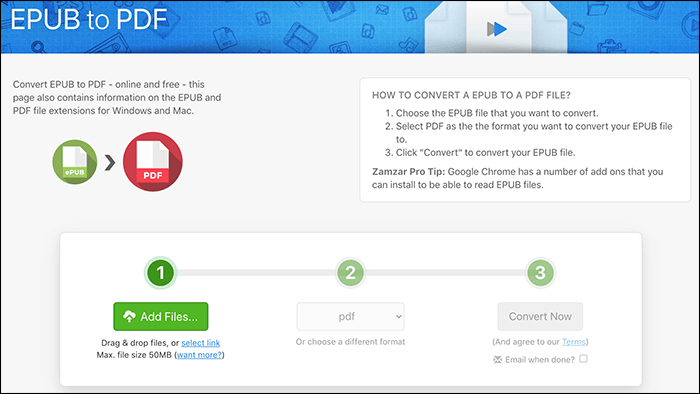 Top 6 Online EPUB to PDF Converters