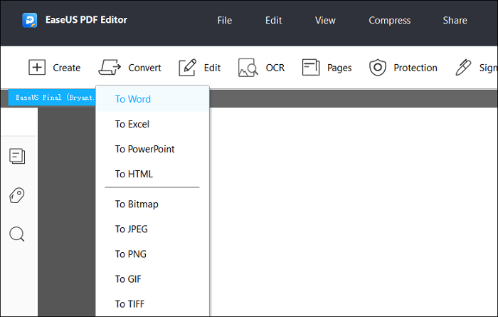 Convert PDF to Document