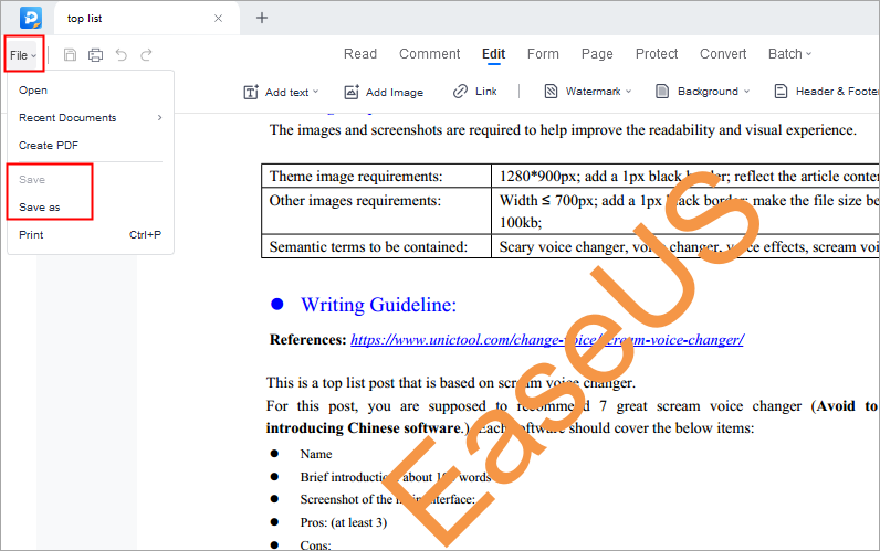 How To Remove A Watermark In Word [updated 2024] - Easeus