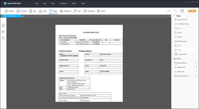 EaseUS PDF Editor Final Crop