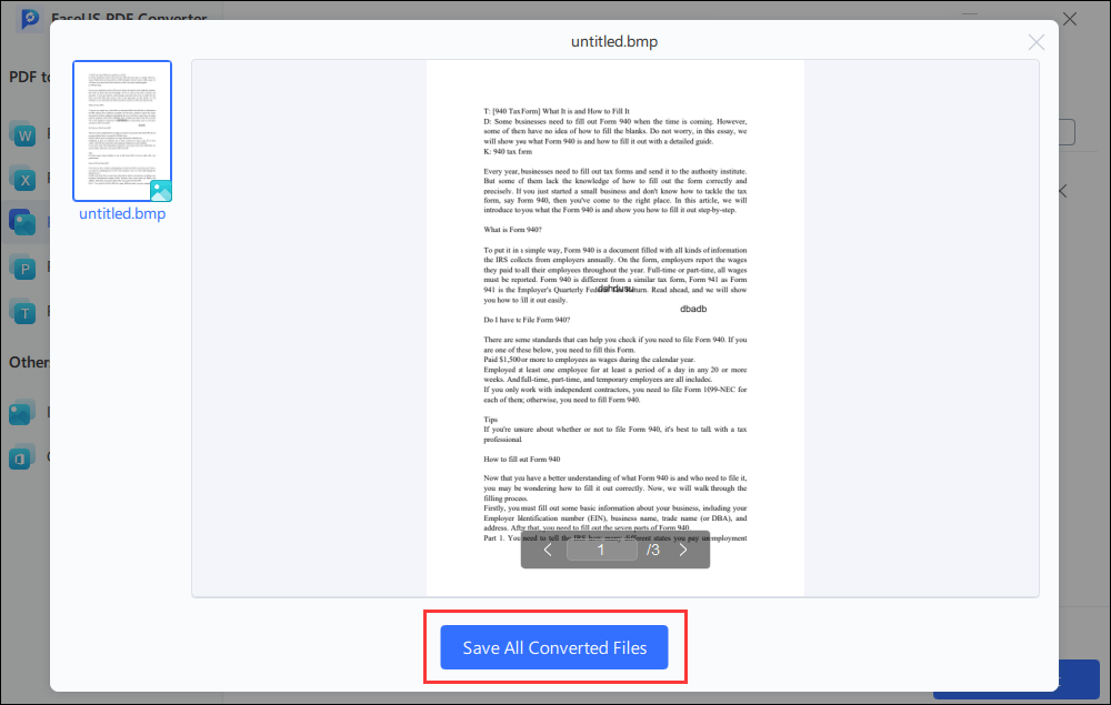 Save Converted Files