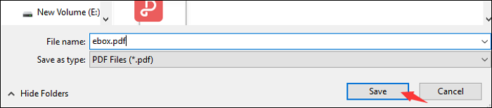 save the signed pdf