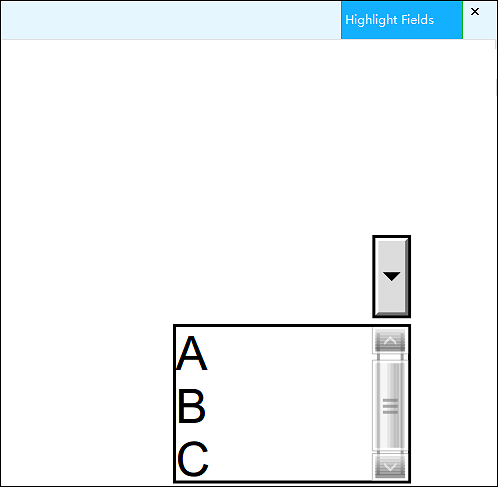 select from dropdown list