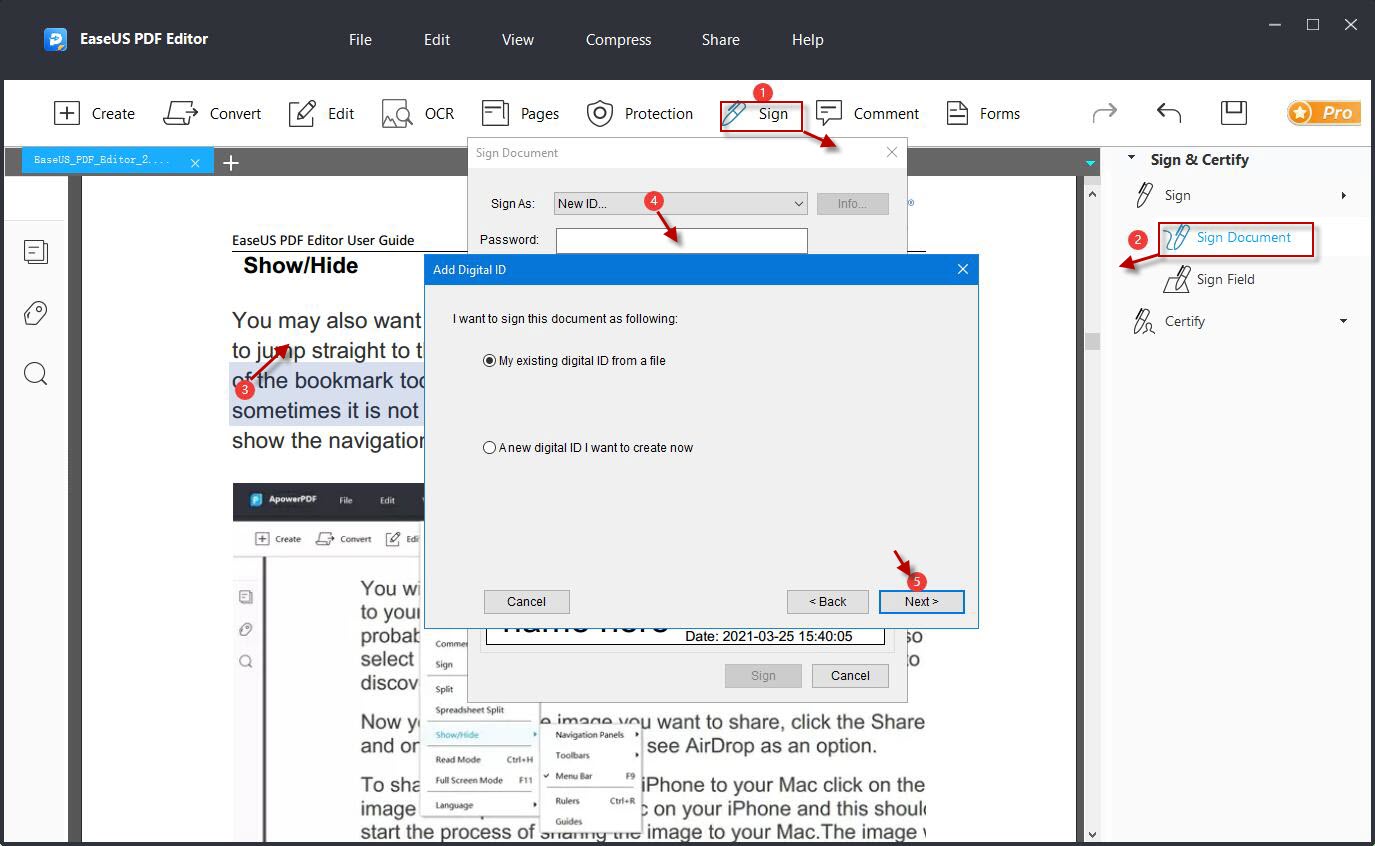 EaseUS PDF Editor Online Guide